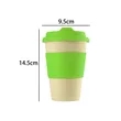 12 oz. Wheat Straw Travel Cup with Silicone Lid & Sleeve | https://www.bestnamebadges.com