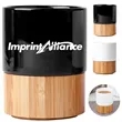 10 oz. Ceramic Mug with Natural Bamboo Base | https://www.bestnamebadges.com