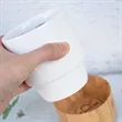 10 oz. Ceramic Mug with Natural Bamboo Base | https://www.bestnamebadges.com