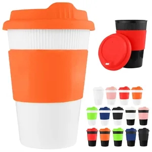 12 oz. Reusable PP & Silicone Travel Cup Multi Colors