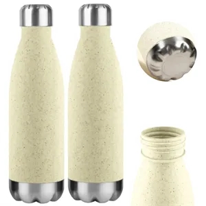 23 oz. Wheat Straw & Stainless Steel Insulated Bottle