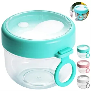 20 oz. Portable Food Container with Spoon Lid and Handle