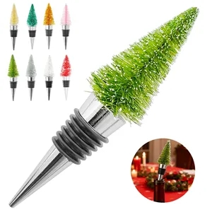 Colorful Christmas Tree Metal Wine Bottle Stopper