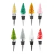 Colorful Christmas Tree Metal Wine Bottle Stopper | https://www.bestnamebadges.com
