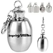 1 oz. Mini Stainless Steel Flask Keychain Set | https://www.bestnamebadges.com