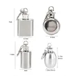 1 oz. Mini Stainless Steel Flask Keychain Set | https://www.bestnamebadges.com