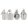 1 oz. Mini Stainless Steel Flask Keychain Set | https://www.bestnamebadges.com