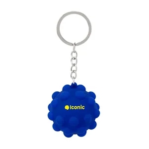Recycled Push Pop Bubble Ball Fidget Sensory Keychain