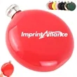 6 oz. Colorful Round Stainless Steel Flask with Logo | https://www.bestnamebadges.com