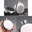 6 oz. Colorful Round Stainless Steel Flask with Logo | https://www.bestnamebadges.com