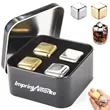 Stainless Steel Whiskey Stones Set in Metal Box with Logo | https://www.bestnamebadges.com