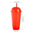 24 oz. Colorful Plastic Tumbler w/ Dome Lid & Straw | https://www.bestnamebadges.com