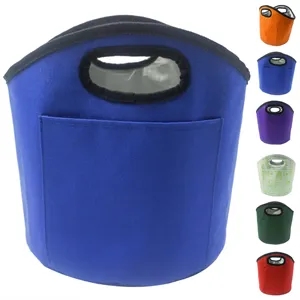 Foldable Insulated Ice Bucket with Handle and Liner