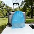 Non Woven Drawstring Shoe Bags With Clear Window | https://www.bestnamebadges.com