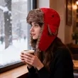 Polyester Warm Winter Trapper Hat W/ Ear Flaps | https://www.bestnamebadges.com
