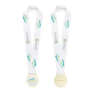 Zinc Alloy Die Cast Award Medal With Neck Ribbon