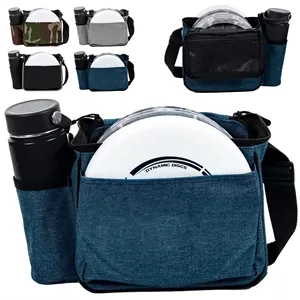 Compact Disc Golf Shoulder Bag with Drink Holder