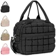Quilted Insulated Lunch Bag with Dual Zippers | https://www.bestnamebadges.com