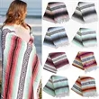 Mexican Striped Handwoven Oversized Blanket | https://www.bestnamebadges.com