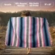 Mexican Striped Handwoven Oversized Blanket | https://www.bestnamebadges.com