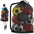 Large Mesh Sports Ball Storage Bag with Shoulder Strap | https://www.bestnamebadges.com