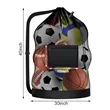 Large Mesh Sports Ball Storage Bag with Shoulder Strap | https://www.bestnamebadges.com