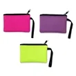 Multi Color Nylon Coin Purse Wristlet Pouch | https://www.bestnamebadges.com