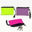 Multi Color Nylon Coin Purse Wristlet Pouch | https://www.bestnamebadges.com