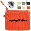 Mesh Nylon Zipper Coin Pouch with Wrist Strap | https://www.bestnamebadges.com