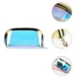 Iridescent Holographic PVC Makeup Pouch with Zipper | https://www.bestnamebadges.com
