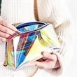 Iridescent Holographic PVC Makeup Pouch with Zipper | https://www.bestnamebadges.com