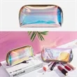 Iridescent Holographic PVC Makeup Pouch with Zipper | https://www.bestnamebadges.com