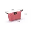 Patterned Nylon Dumpling Cosmetic Pouch W/ Leatherette Trim | https://www.bestnamebadges.com
