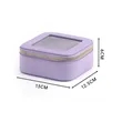 Travel Clear Window Vegan Leather Cosmetic Cube Organizer | https://www.bestnamebadges.com