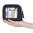 Travel Clear Window Vegan Leather Cosmetic Cube Organizer | https://www.bestnamebadges.com