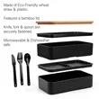 Wheat Straw Bento Box | https://www.bestnamebadges.com