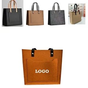 Felt tote bag with handles