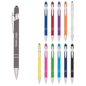 Ballpoint with Stylus Tip, Soft Touch Click Metal Pen