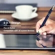 Ballpoint with Stylus Tip, Soft Touch Click Metal Pen | https://www.bestnamebadges.com