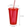 16 oz Custom Double Wall Acrylic Tumblers With Straw | https://www.bestnamebadges.com