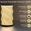 Collapsible Paper Shade USB Rechargeable LED Desk Lamp | https://www.bestnamebadges.com
