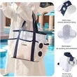 Large Breathable Mesh Beach Tote Bag With Pockets | https://www.bestnamebadges.com