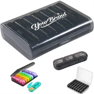 Weekly Pill Organizer 3 Times a Day Separate Container Case