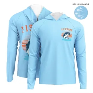 180 GSM UPF 50+ Sun Protection Fishing Hoodie T-Shirt