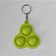 Silicone 3-Bubble Triangle Push Pop Keychain | https://www.bestnamebadges.com