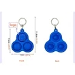 Silicone 3-Bubble Triangle Push Pop Keychain | https://www.bestnamebadges.com