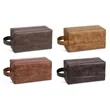 Classic PU Leather Toiletry Bag with Handle | https://www.bestnamebadges.com