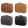 Large PU Leather Hanging Toiletry Bag with Handle | https://www.bestnamebadges.com