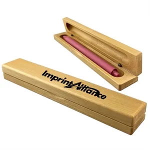 Natural Beech Wood Single Pen Gift Presentation Box