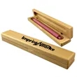 Natural Beech Wood Single Pen Gift Presentation Box | https://www.bestnamebadges.com